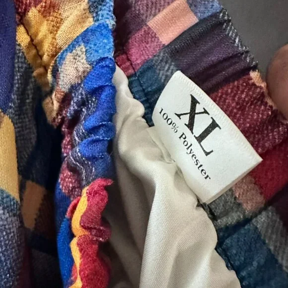 Peasant Madras Long Patchwork Tartan Plaid Skirt Buffalo Red Boho Winter Maxi - Picture 8 of 9